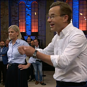 Andersson och Kristersson under debatten.