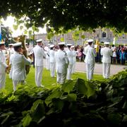 Flaggceremoni i Stockholm där nya svenska medborgare välkomnas till Sverige. Arkivbild.