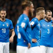 De italienska landslagsspelarna Leonardo Bonucci, Daniele De Rossi, Ciro Immobile och Giorgio Chiellini. 