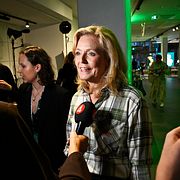 
Centerpartiets partiledare Elisabeth Thand Ringqvist (C) under Centerpartiets valvaka på Sergel Hub, Sveavägen.
