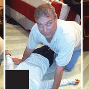 Bilder ur Epsteinutredningen på Andrew och en kvinna.