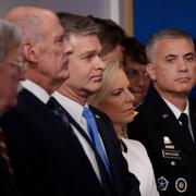 John Bolton, Dan Coats, FBI-chefen Christopher Wray, Kirstjen Nielsen.