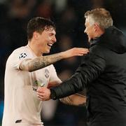 Victor Nilsson Lindelöf och Ole Gunnar Solskjaer. 