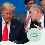 Jens Stoltenberg och Donald Trump i december 2019. 