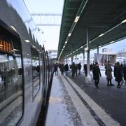 Kallhälls pendeltågsstation i Stockholm, november 2022. 