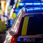 Arkivbild av en polisbil.