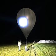 En av ballongerna som flög in i början av oktober.