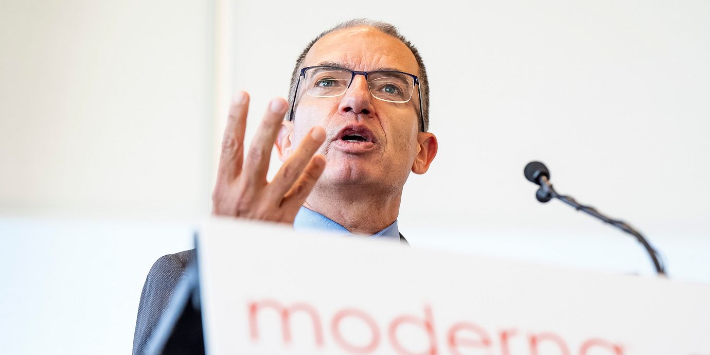 Stephane Bancel, vd för Moderna Therapeutics. Arkivbild.