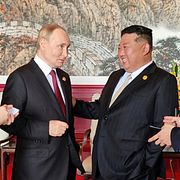 Vladimir Putin och Kim Jong-Un.