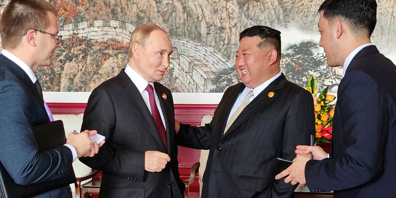 Vladimir Putin och Kim Jong-Un.