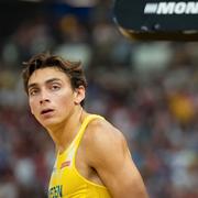  Armand Duplantis under friidrotts-VM 2023 i Budapest.
