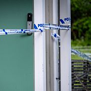 Avspärrningar efter våldsdådet i juni.
