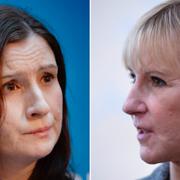 Birgitta Ohlsson (L) (t v) Margot Wallström (t h)