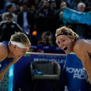 Jonatan Hellvig och David Åhman under semifinalen.