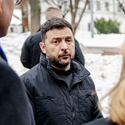 Volodymyr Zelenskyj i Kyiv på fyraårsdagen av den ryska invasionen.