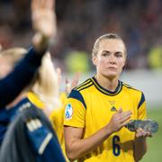 Magdalena Eriksson efter matchen. 