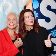 Moderaternas Emilie Pilthammar och Sverigedemokraternas Louise Erixon.