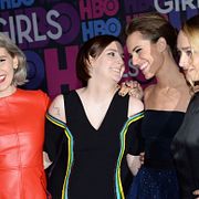 Arkivbild från 2015: Zosia Mamet, Lena Dunham, Allison Williams och Jemima Kirke under premiären av den fjärde säsongen.