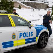 Polistillslaget i det spionmisstänkta parets villa.