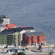 Det relativt nybyggda bostadsområdet Norra kajen i Sundsvall.