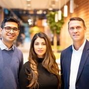 Anand Rajasekharan, Saba Atefyekta och Martin Andersson har tagit fram en helt unik och innovativ lösning i Amferia – en teknik som dödar bakterier utan att skada kroppen.