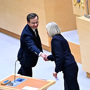 Ulf Kristersson (M) och Magdalena Andersson (S).