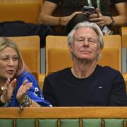 
 Patricia Borg och Björn Borg i publiken under tennismatchen mellan Leo Borg och Tommy Paul (USA) i Stockholm Open, oktober 2022.