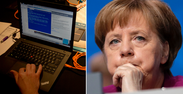 Till höger: Angela Merkel.  TT