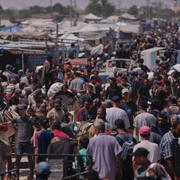 Palestinier i södra Gaza. 