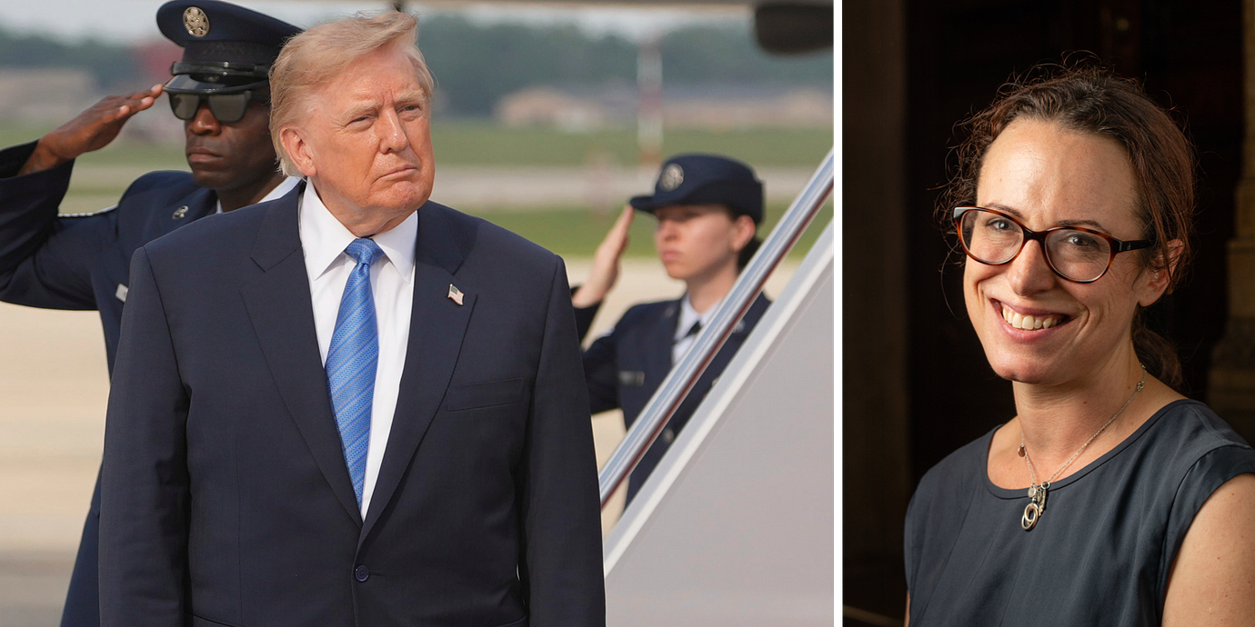 Donald Trump/Arkivbild på Maggie Haberman från 2018.
