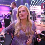 Gunilla Persson efter lördagens deltävling i Melodifestivalen.