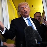 Trump på Air Force One.