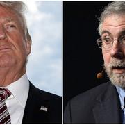 Trump och Krugman. Arkivbilder.