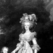 Ett annat porträtt av Marie-Antoinette. Arkivbild.