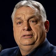 Ungerns ledare Viktor Orbán under ett kampanjmöte tidigare i mars.