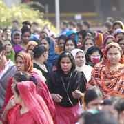 Tidigare i år protesterade fabriksarbetare i Bangladesh mot dåliga arbetsvillkor. 