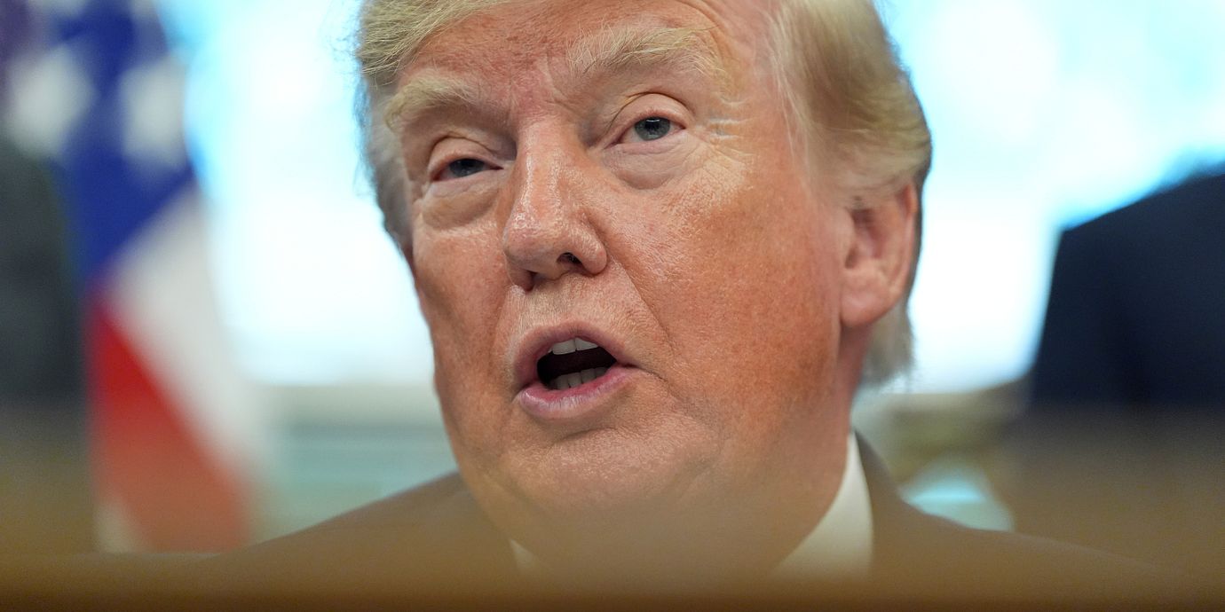 President Donald Trump i Ovala rummet.