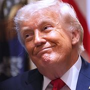 Donald Trump i ett möte på onsdagen. 