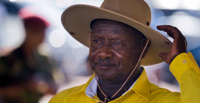 Yoweri Museveni.  Ben Curtis / TT NYHETSBYRÅN