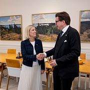 
Socialdemokraternas partiledare Magdalena Andersson och Andreas Norlén.