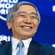 Japans avgående centralbankschef Haruhiko Kuroda. Arkivbild.