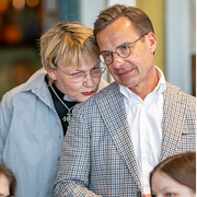 Statsministerparet Ulf Kristersson (M) och Birgitta Ed flyttade in i Sagerska 2022.