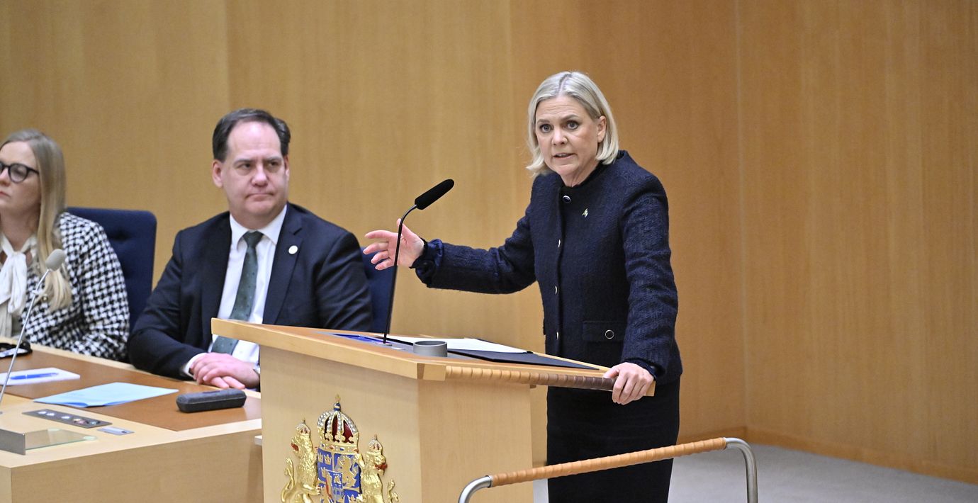 Socialdemokraternas partiledare Magdalena Andersson (S).
