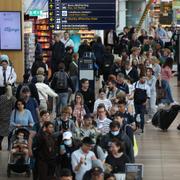 Köer på Arlanda. 