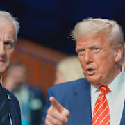 Jonas Gahr Støre och Donald Trump.