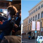 Partisekreteraren Tomas Tobé (M) omfamnar Anna Kinberg Batra på partistämman tidigare i höst. Gävle stadshus. Arkivbilder.