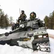 Svenska soldater i Nato-övningsserien Steadfast Defender i mars 2024. 