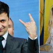 Volodymyr Zelenskyj /vallokal i Ukraina. 