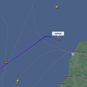 Bild från Flightradar24.