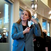 Annie Lööf i riksdagen under onsdagen. 